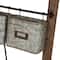 Glitzhome® 43.31" Farmhouse Metal & Wooden Magazine Rack
